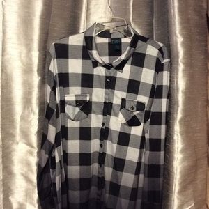 rue+ Black And White Checks Top RN70829